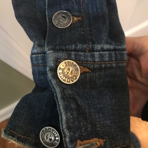 Juicy Couture Jeans Distressed Jean Jacket Size L - Picture 5 of 10